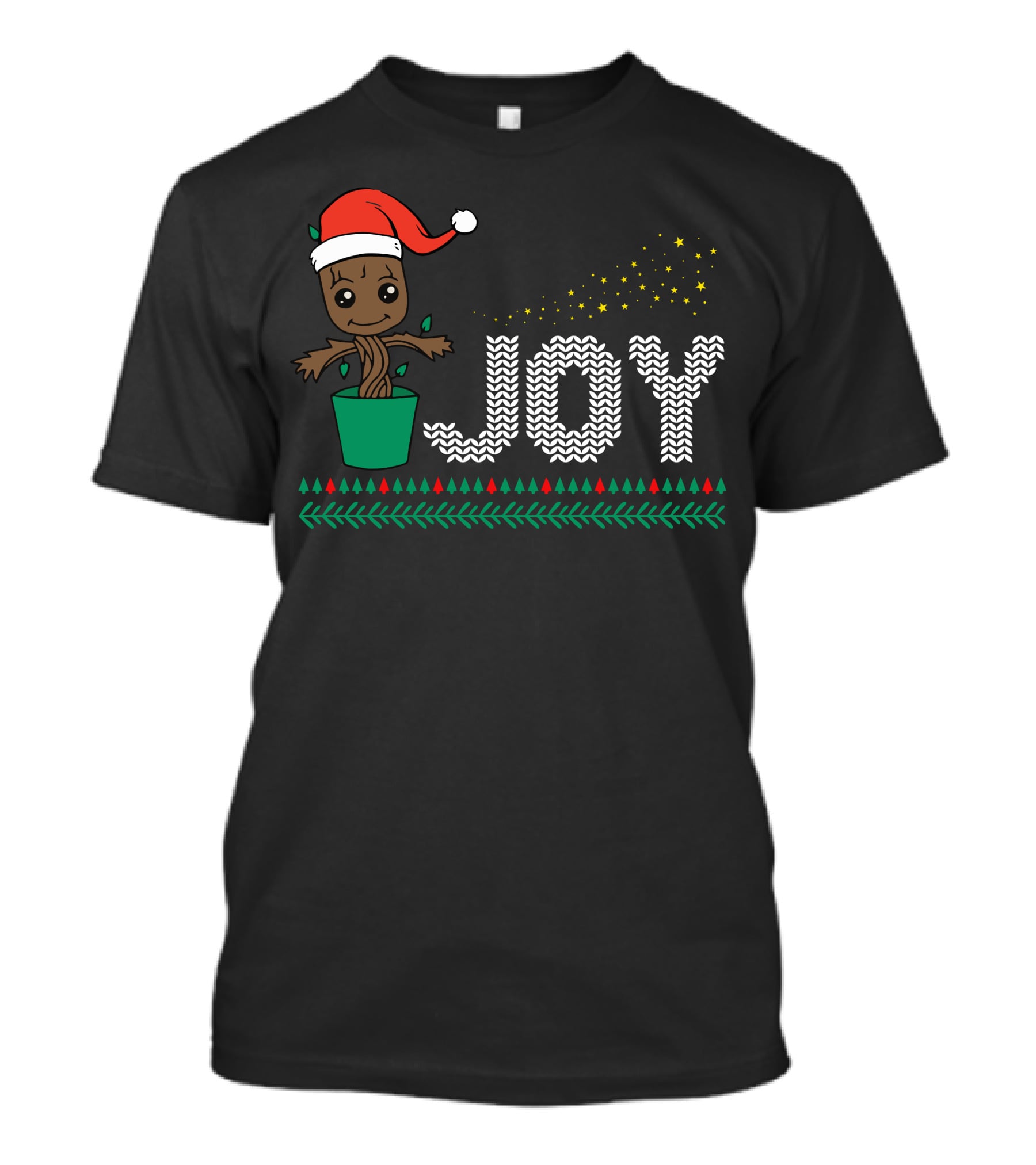 Joy Christmas Groot Santa Hat Holiday T-Shirt