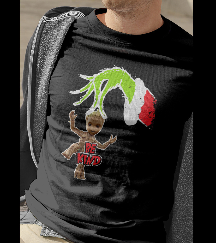 Be Kind Only Today Groot And Grinch Inspired T-Shirt