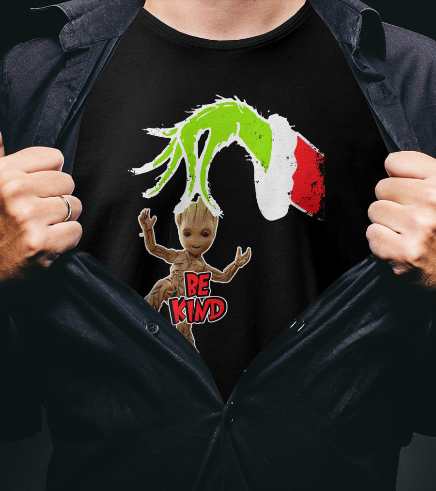 Be Kind Only Today Groot And Grinch Inspired T-Shirt