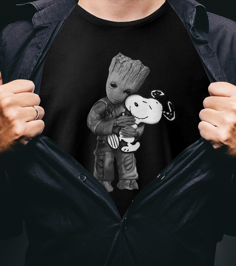 Groot Hugging Snoopy Only Today T-Shirt