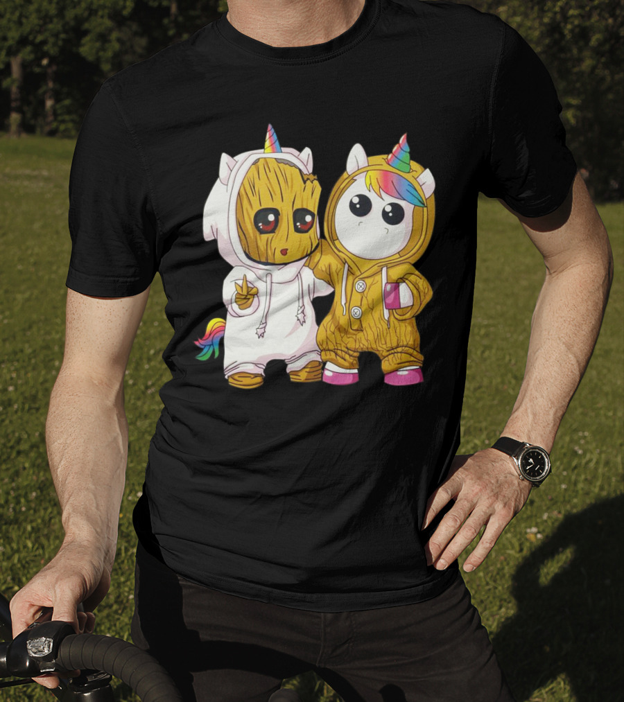 Only Today Cute Unicorn And Wood Creature Friendship T-Shirt