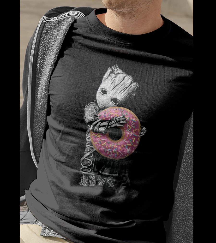 Only Today Groot Hugging Donut T-Shirt