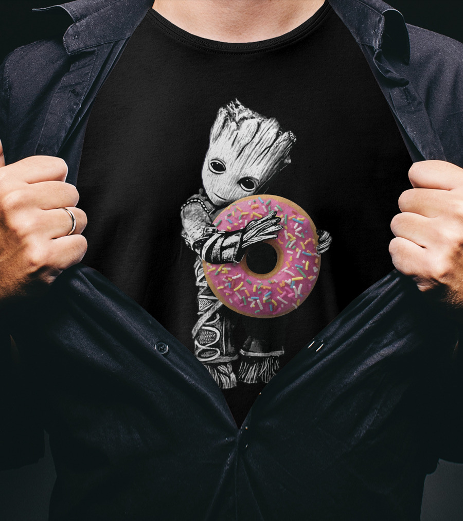 Only Today Groot Hugging Donut T-Shirt
