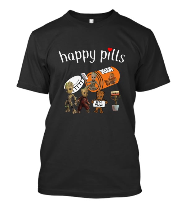 Happy Pills Groot Free Hugs Capsule T-Shirt