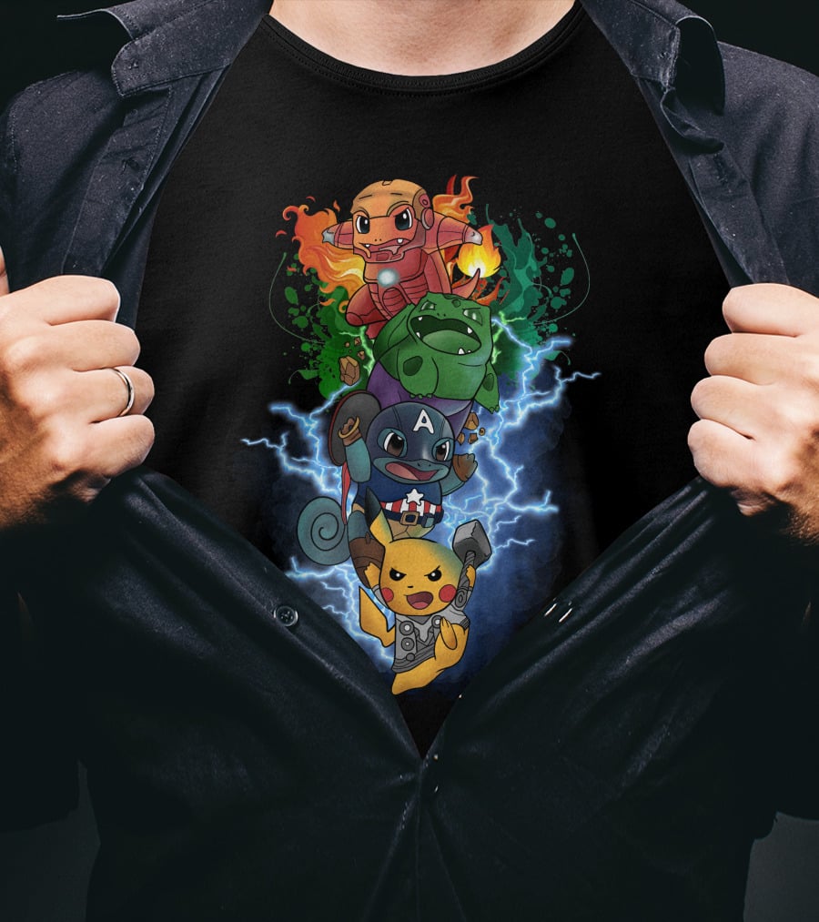 Avengers Pokemon Mashup Only Today T-Shirt