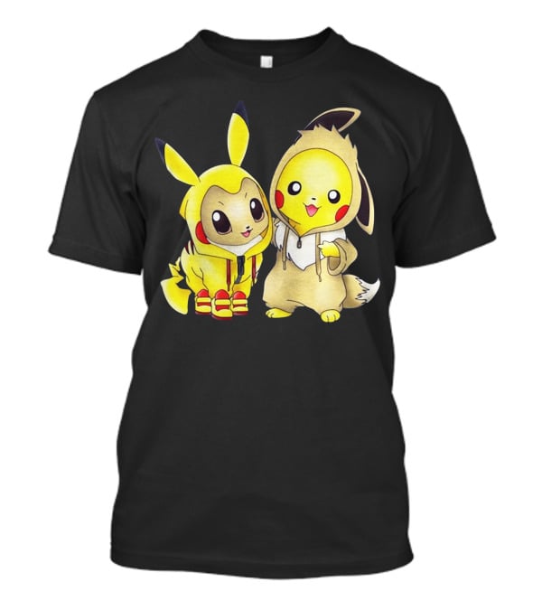 Pikachu And Eevee Hoodie Duo T-Shirt