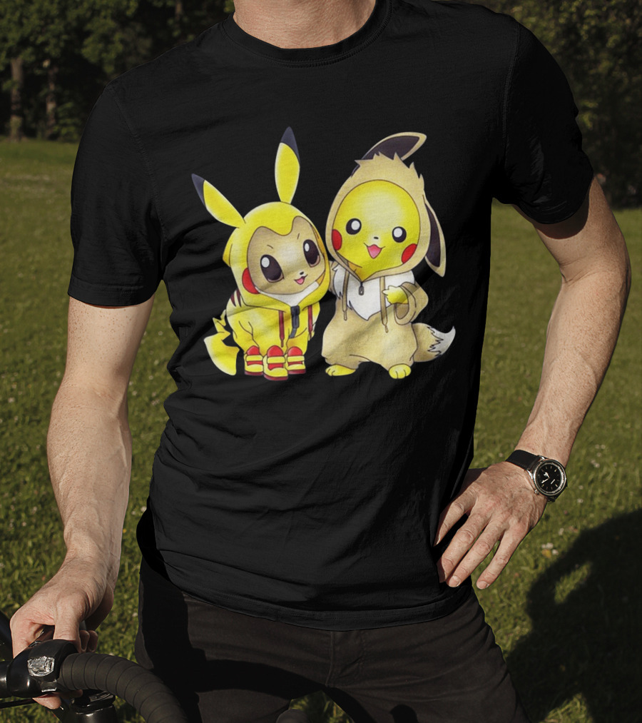 Pikachu And Eevee Hoodie Duo T-Shirt