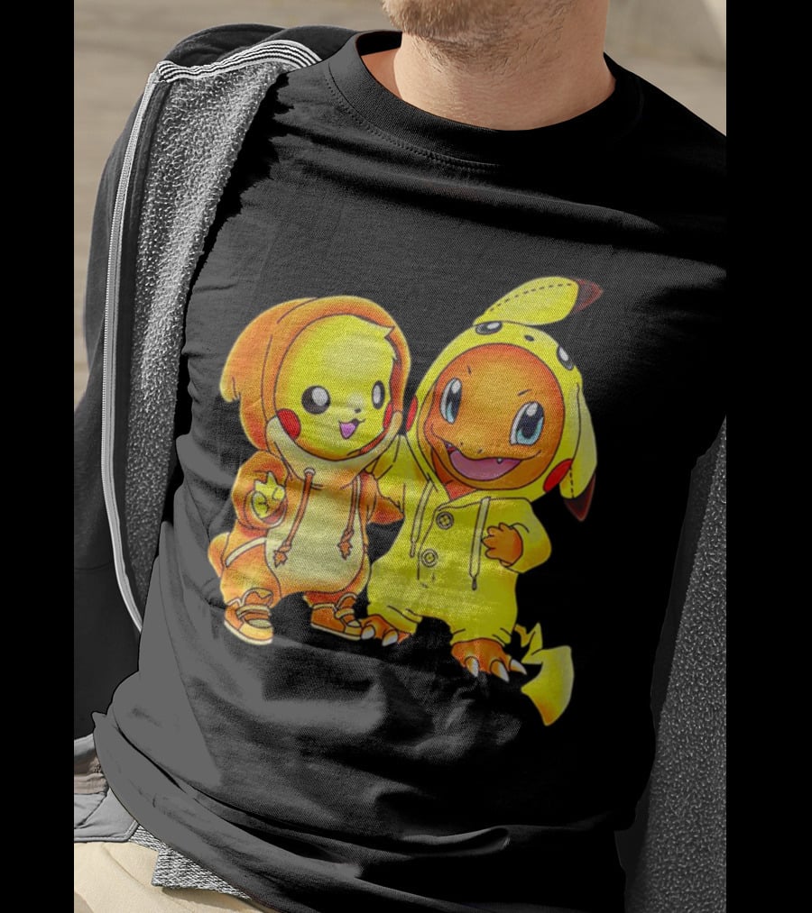 Pikachu Charmander Crossover Hoodie Pals T-Shirt