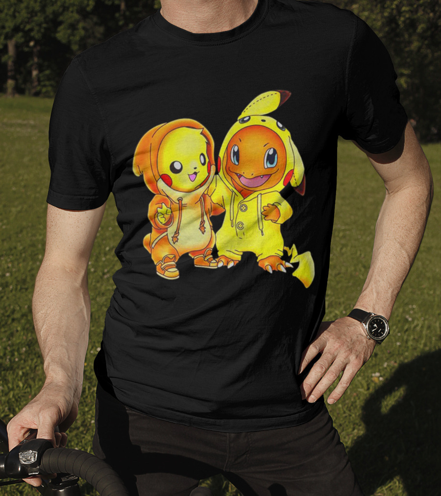 Pikachu Charmander Crossover Hoodie Pals T-Shirt