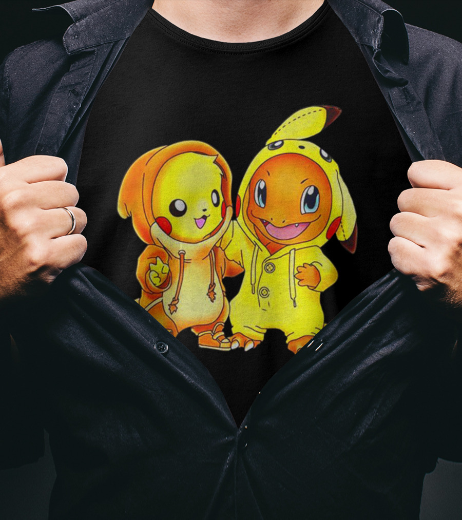 Pikachu Charmander Crossover Hoodie Pals T-Shirt