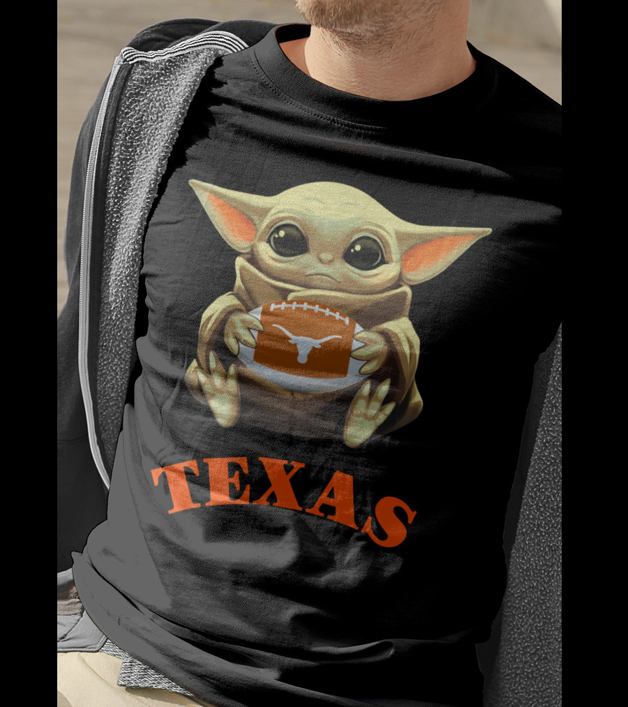 Texas 3 Football Fandom Yoda Style T-Shirt
