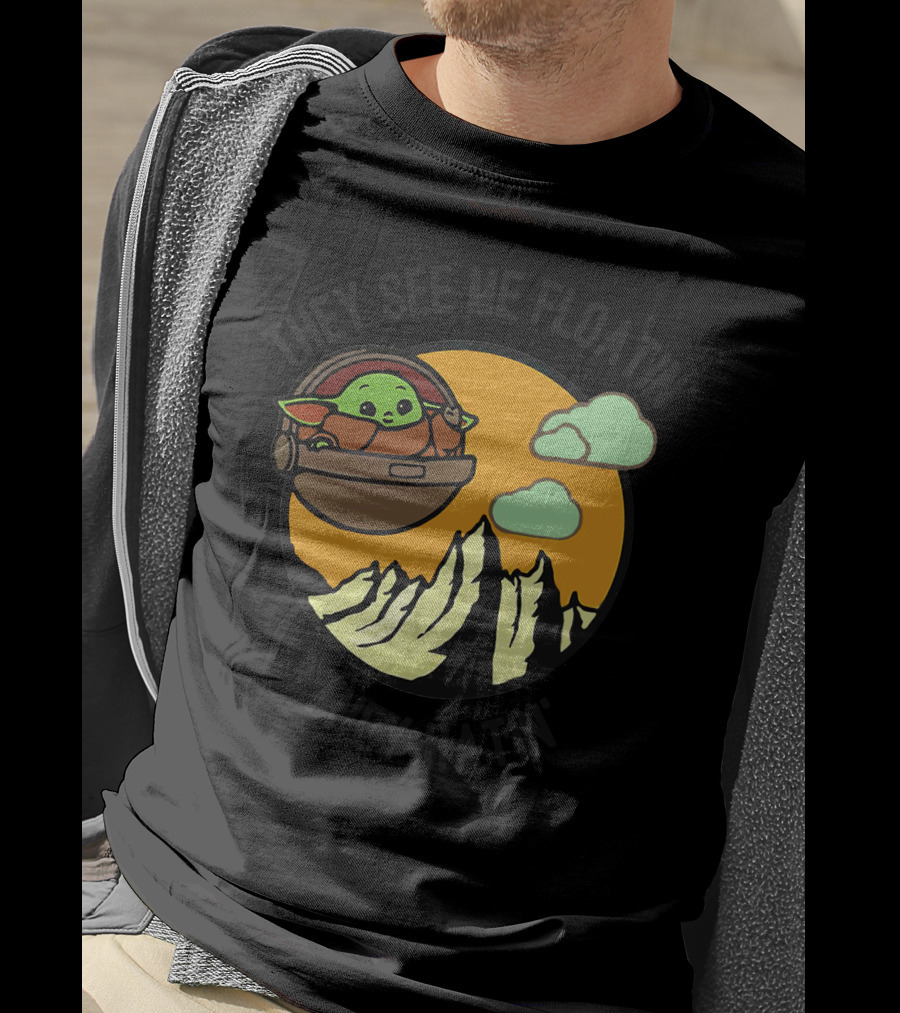 They See Me Floatin' They Hatin' Baby Yoda Landscape T-Shirt