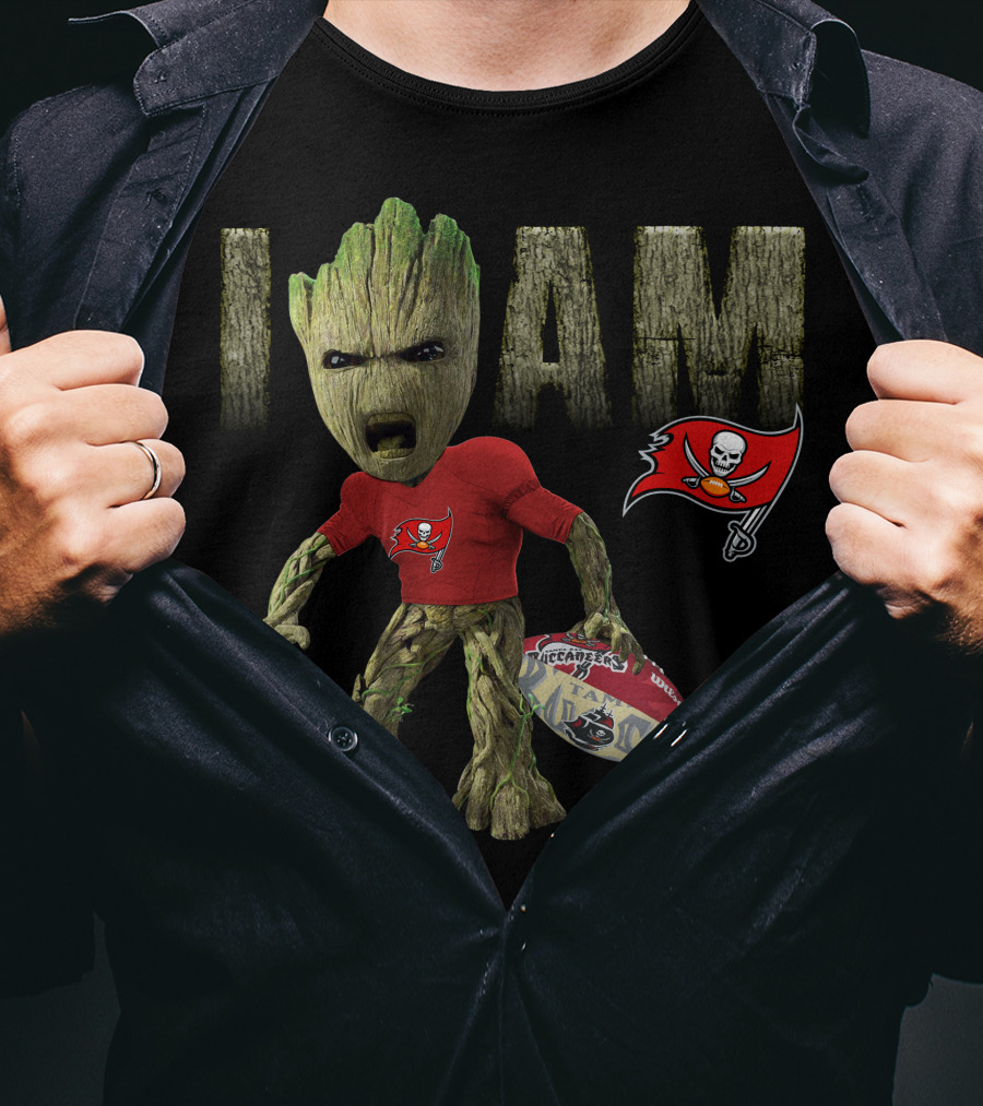 I Am Buccaneers Football Groot T-Shirt