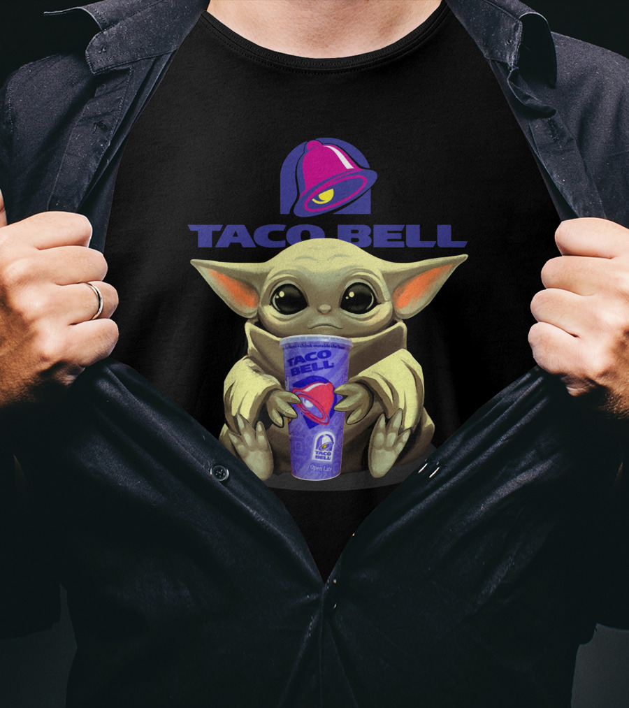 Taco Bell Baby Yoda Holding Drink T-Shirt