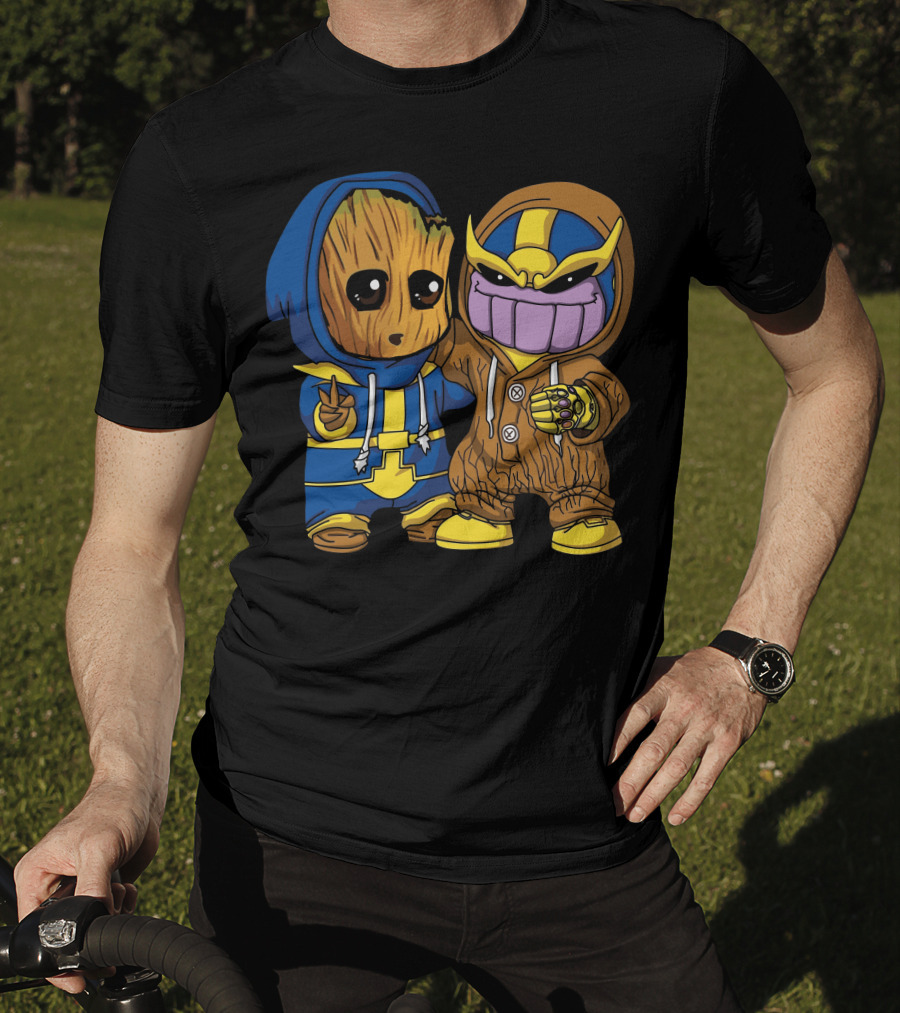 Baby Groot And Thanos Costume Friends T-Shirt