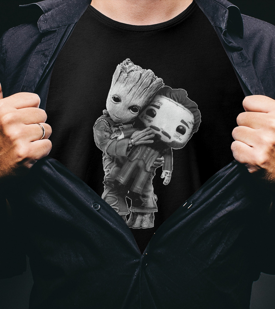 Baby Groot Hugging Funko Pop Doll T-Shirt