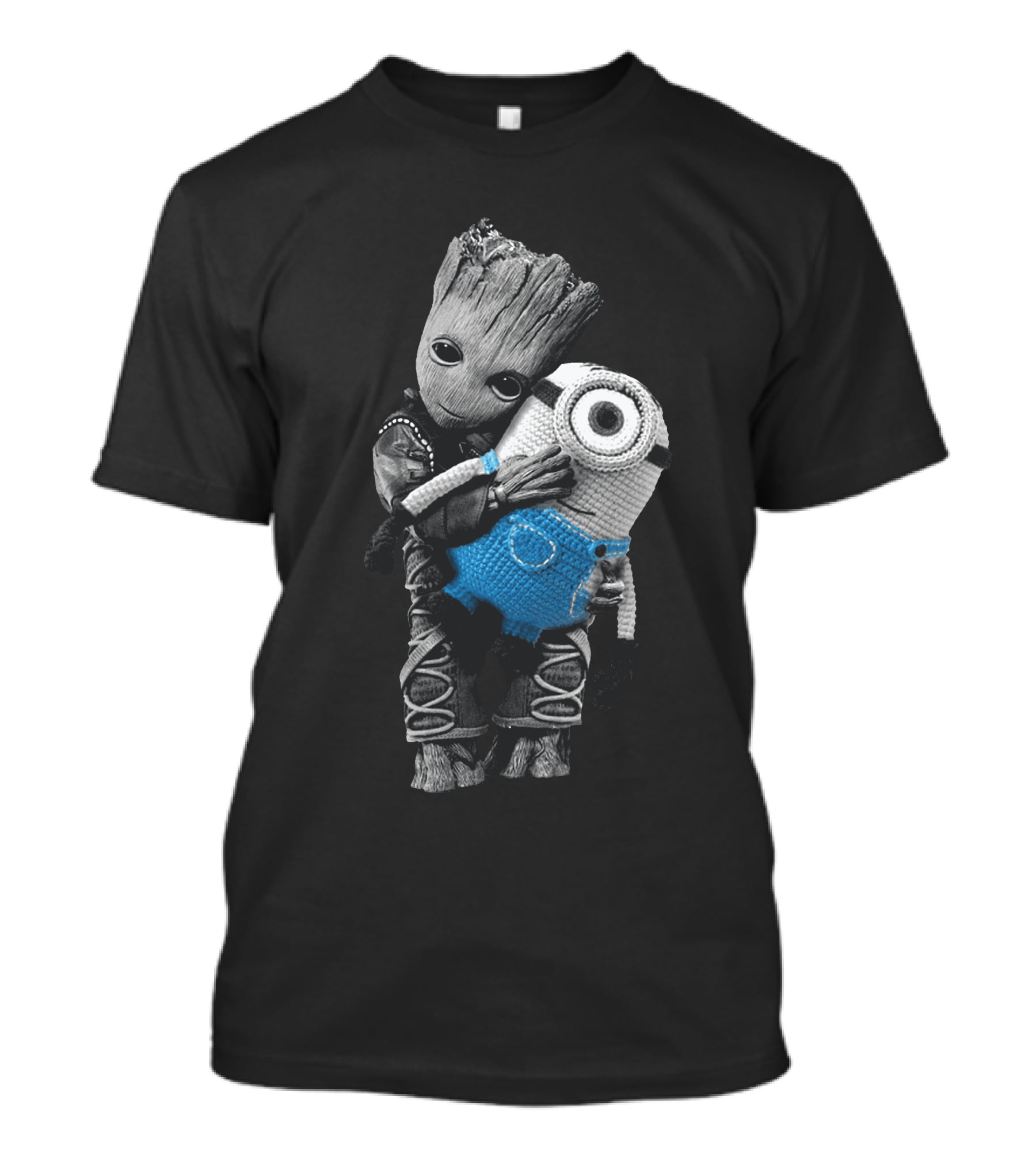 Baby Groot Hugging Minion T-Shirt