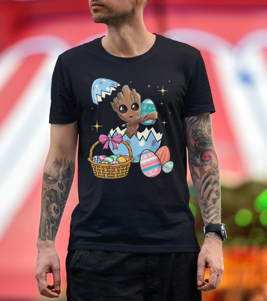 Baby Groot Easter Basket And Eggs T-Shirt