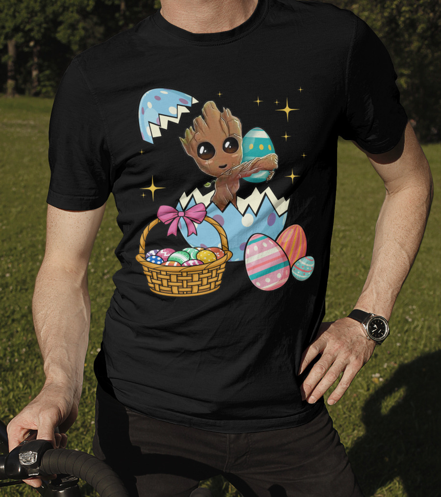 Baby Groot Easter Basket And Eggs T-Shirt