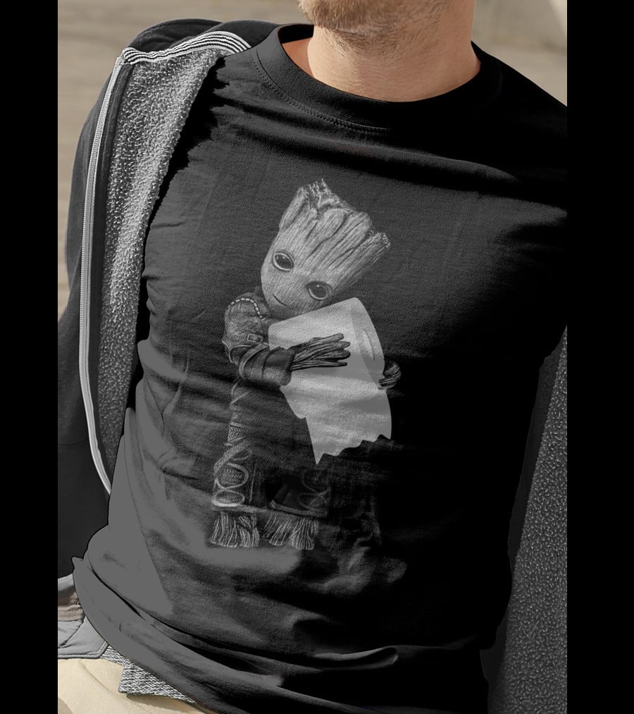 Baby Groot Holding Toilet Paper T-Shirt