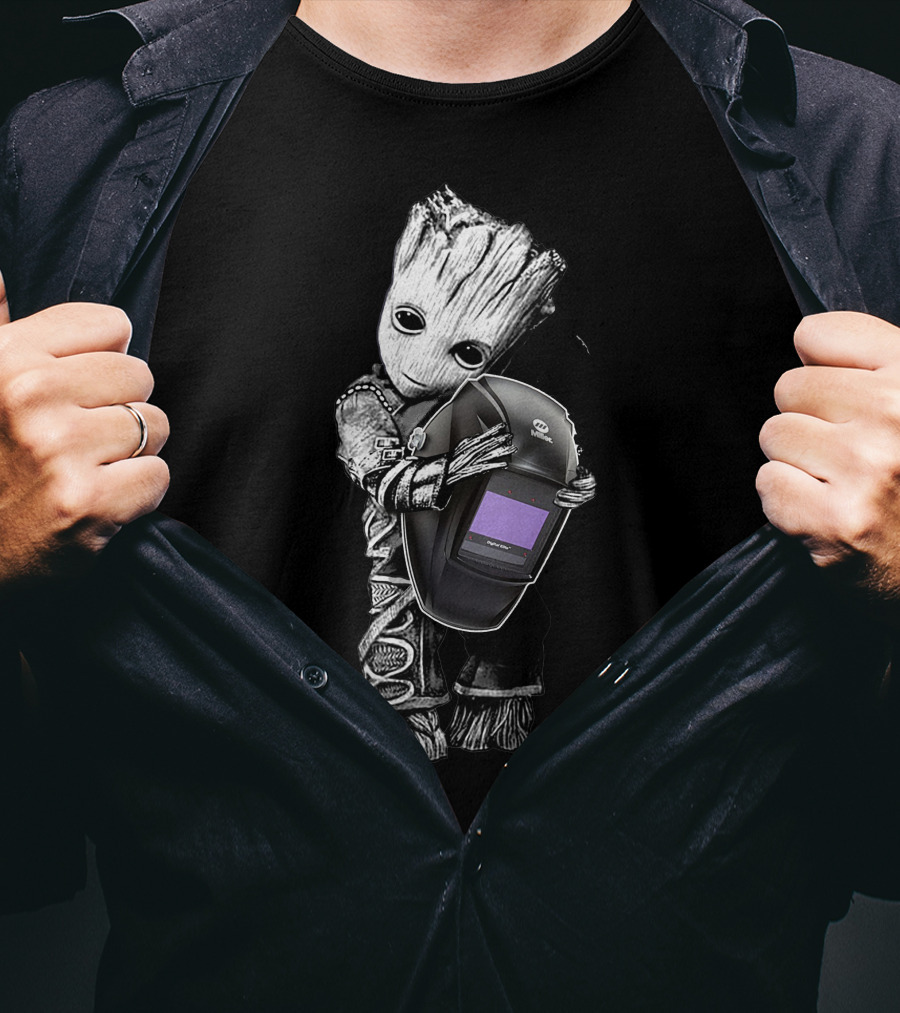 Groot Welding Helmet Hug T-Shirt