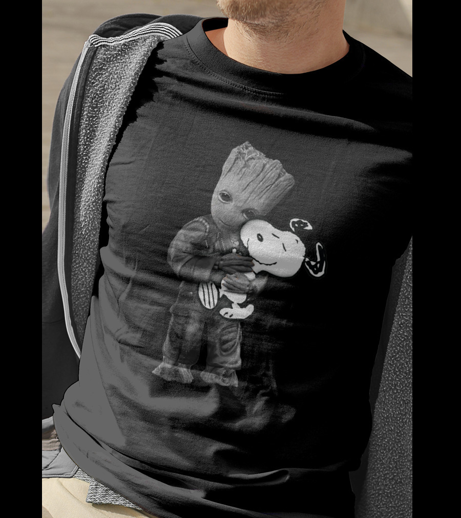 Groot Hugging Snoopy T-Shirt