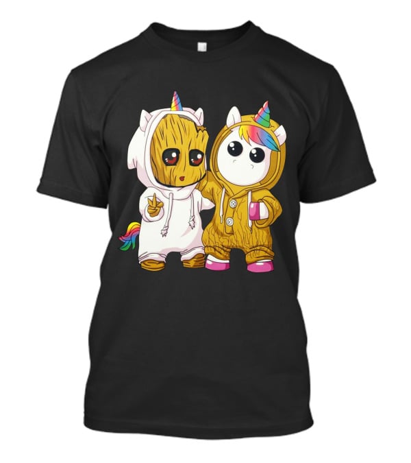 Only Today Unicorns And Friends Cute Cartoon Fantasy Characters T-Shirt