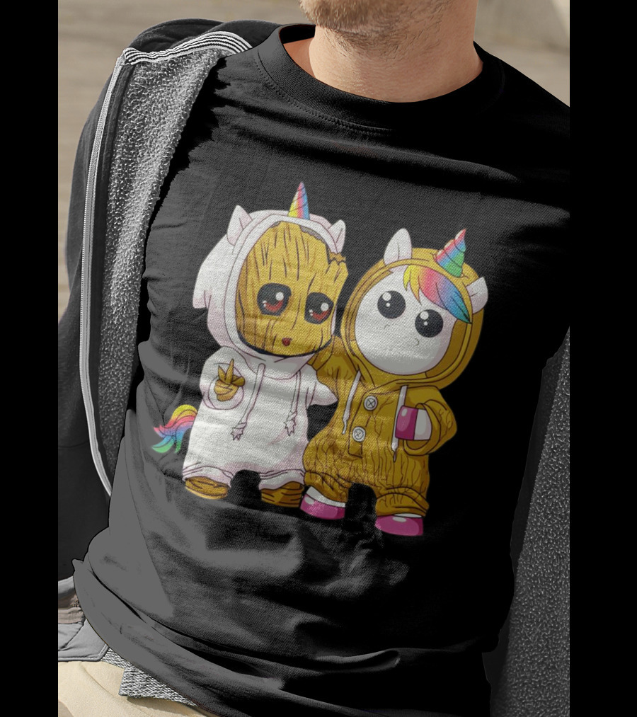 Only Today Unicorns And Friends Cute Cartoon Fantasy Characters T-Shirt