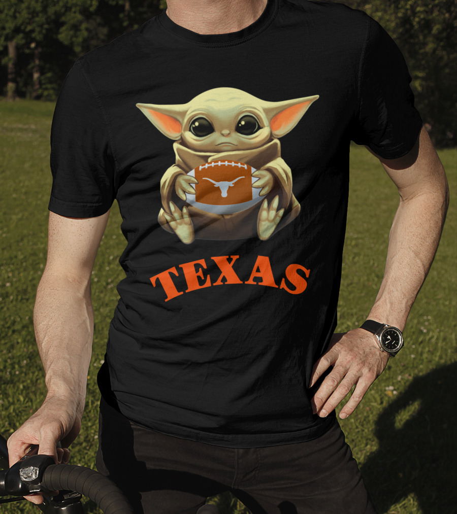 Texas Longhorns Yoda Baby Football T-Shirt