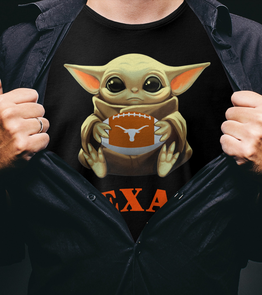 Texas Longhorns Yoda Baby Football T-Shirt