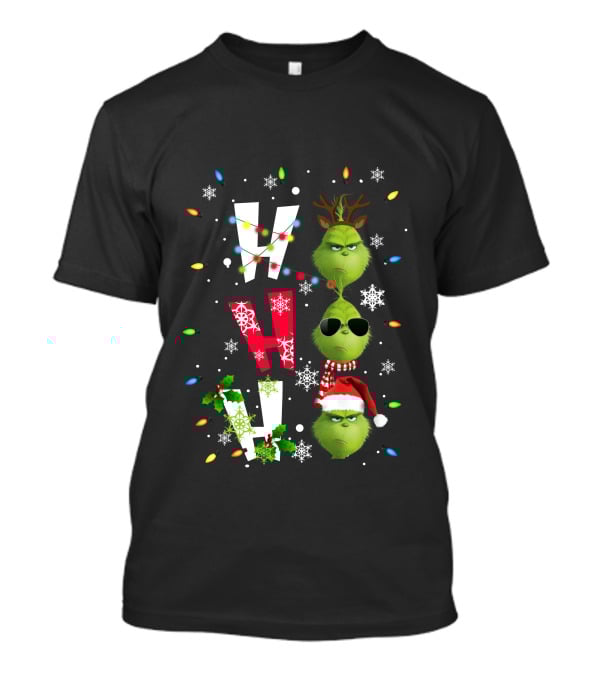 Grinch WHOVILLE Christmas Lights And Snowflakes ZN858 T-Shirt