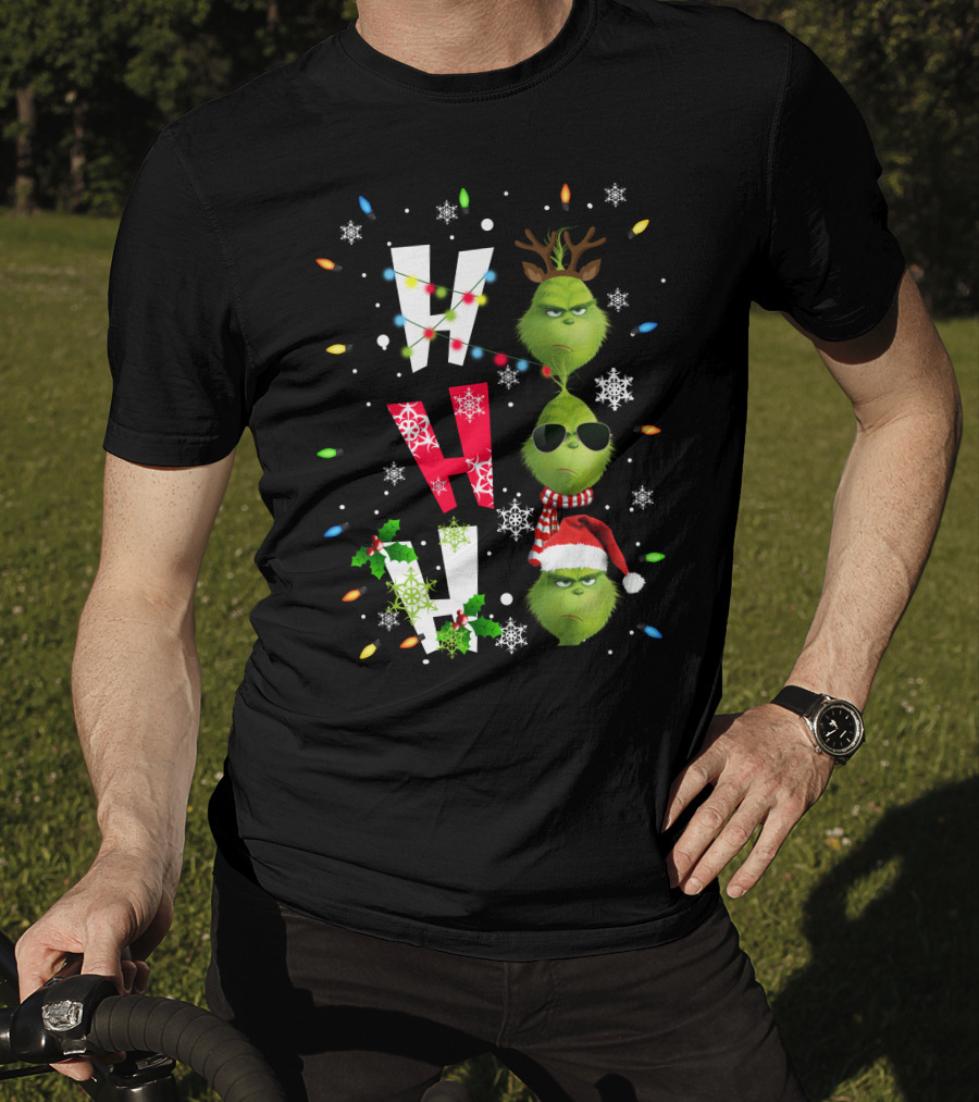 Grinch WHOVILLE Christmas Lights And Snowflakes ZN858 T-Shirt