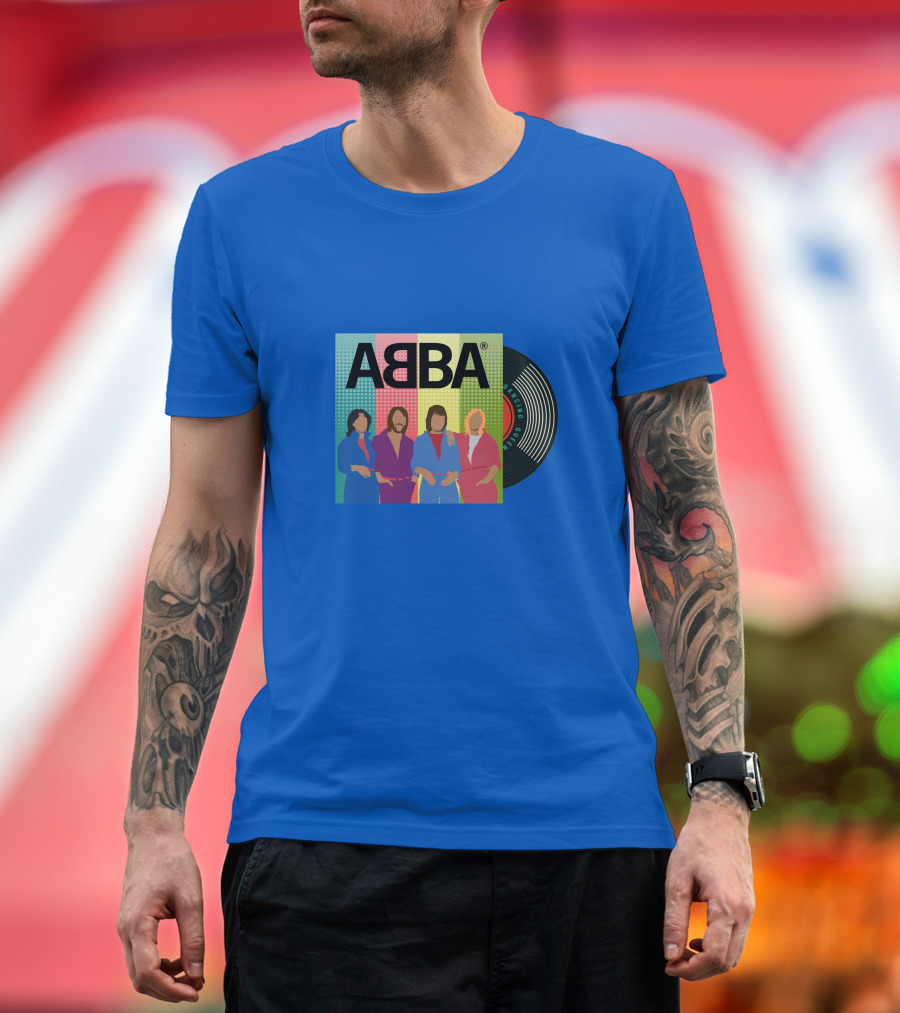 ABBA Dancing Queen Vinyl Retro Album Cover T-Shirt