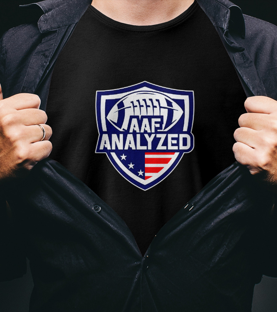 Aaf Analyzed American Football Shield Stars Stripes T-Shirt