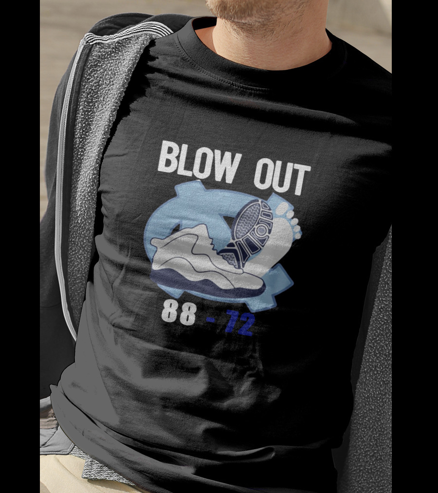 Blow Out 88-72 Shoe Foot Graphic Tar Heels T-Shirt