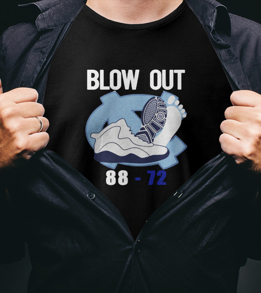 Blow Out 88-72 Shoe Foot Graphic Tar Heels T-Shirt
