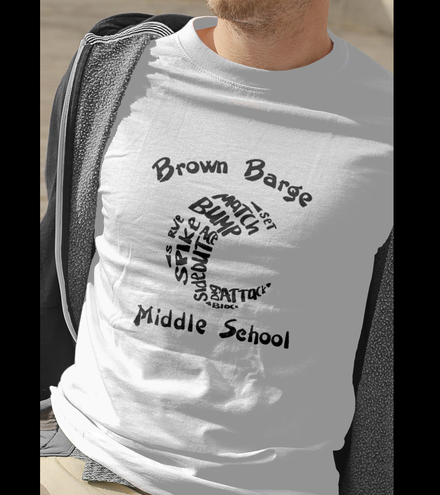 Brown Barge Middle School Panthers Volleyball Team Spirit T-Shirt