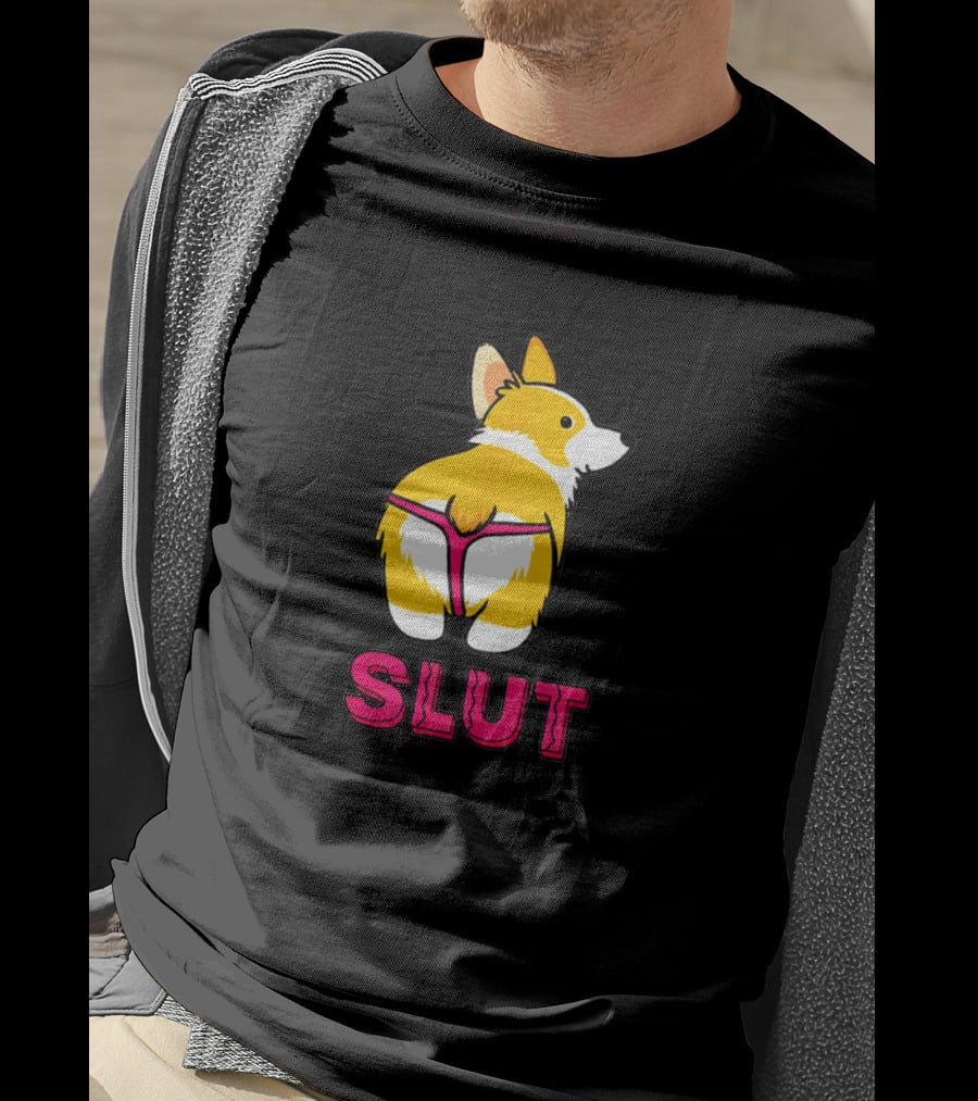 Slut Cheddar Corgi Brooklyn T-Shirt