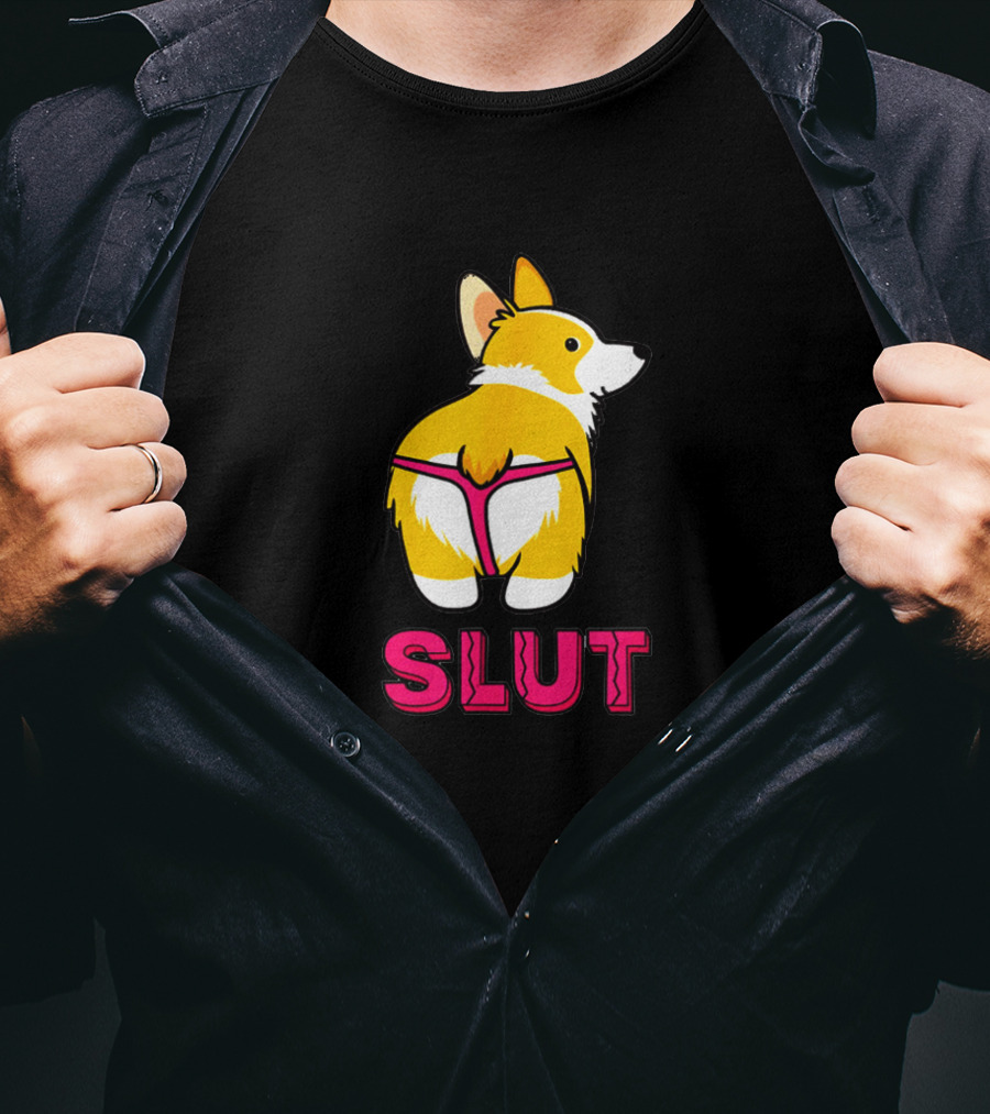 Slut Cheddar Corgi Brooklyn T-Shirt