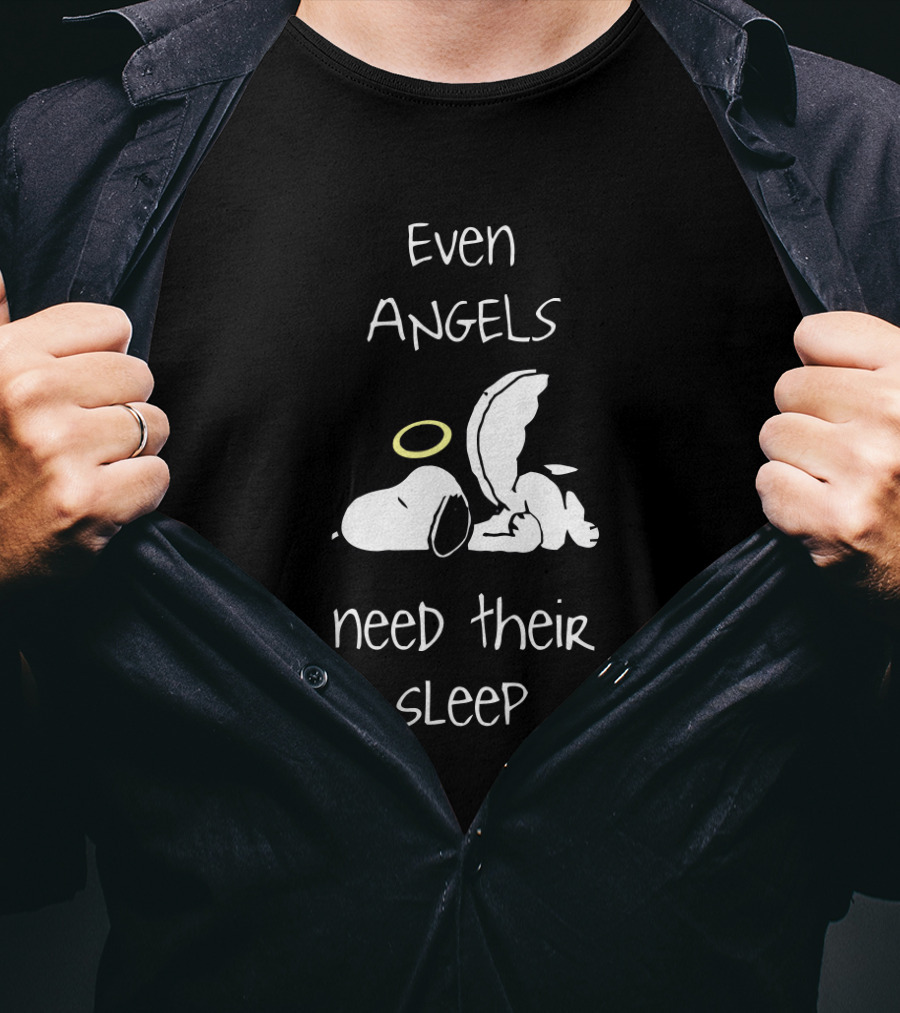 Even Angels Snoopy Halo Need Their Sleep T-Shirt