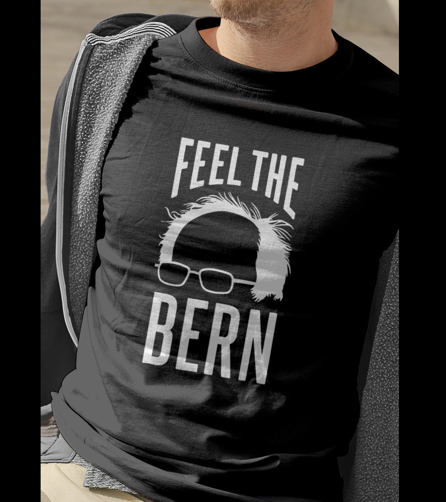 Feel The Bern Bernie Sanders Glasses And Hair T-Shirt