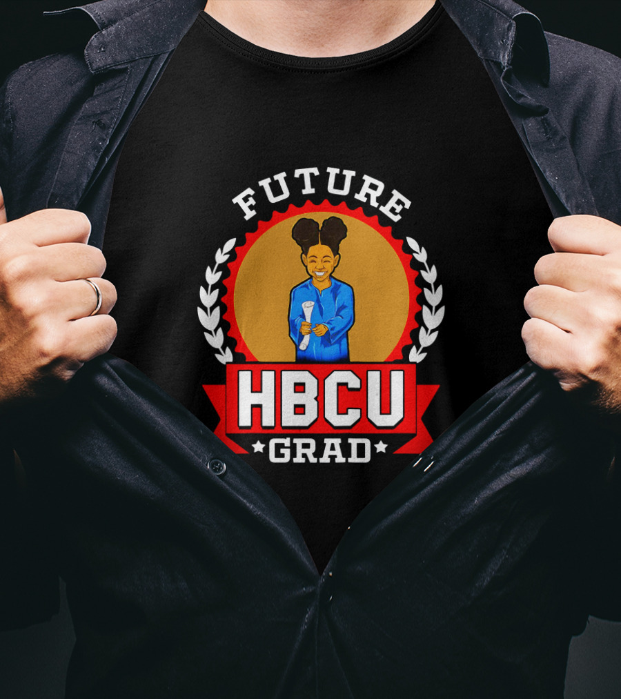 Future HBCU Grad With Diploma And Laurel Wreath Background T-Shirt