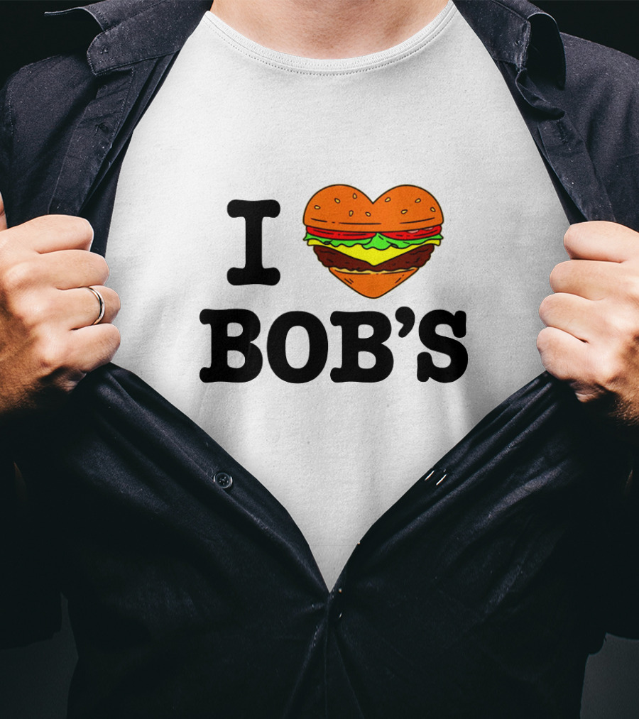 I Love Bob's Burgers Heart-Shaped Burger T-Shirt