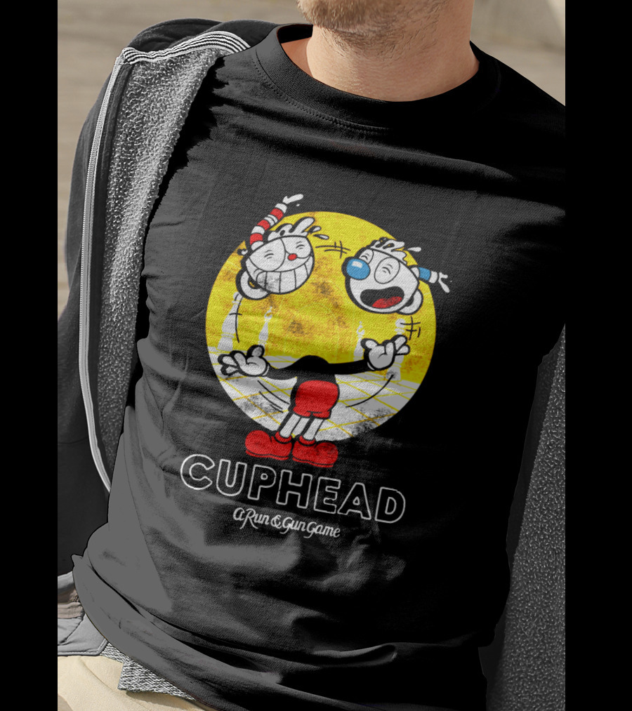 Cuphead A Run And Gun Game Juggling Heads Retro Style T-Shirt
