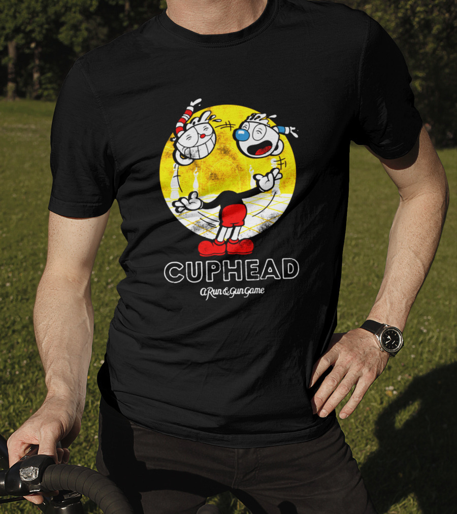Cuphead A Run And Gun Game Juggling Heads Retro Style T-Shirt