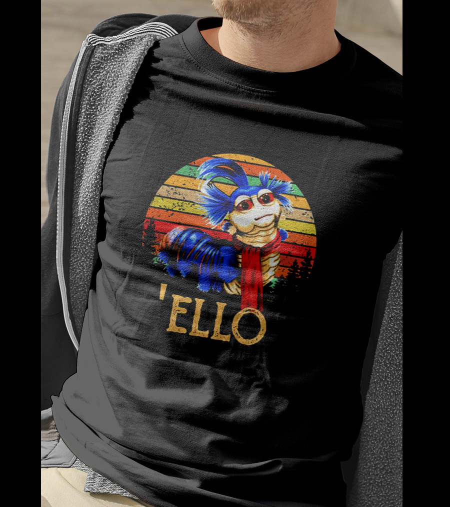 Labyrinth 'Ello Worm Retro Sunset T-Shirt