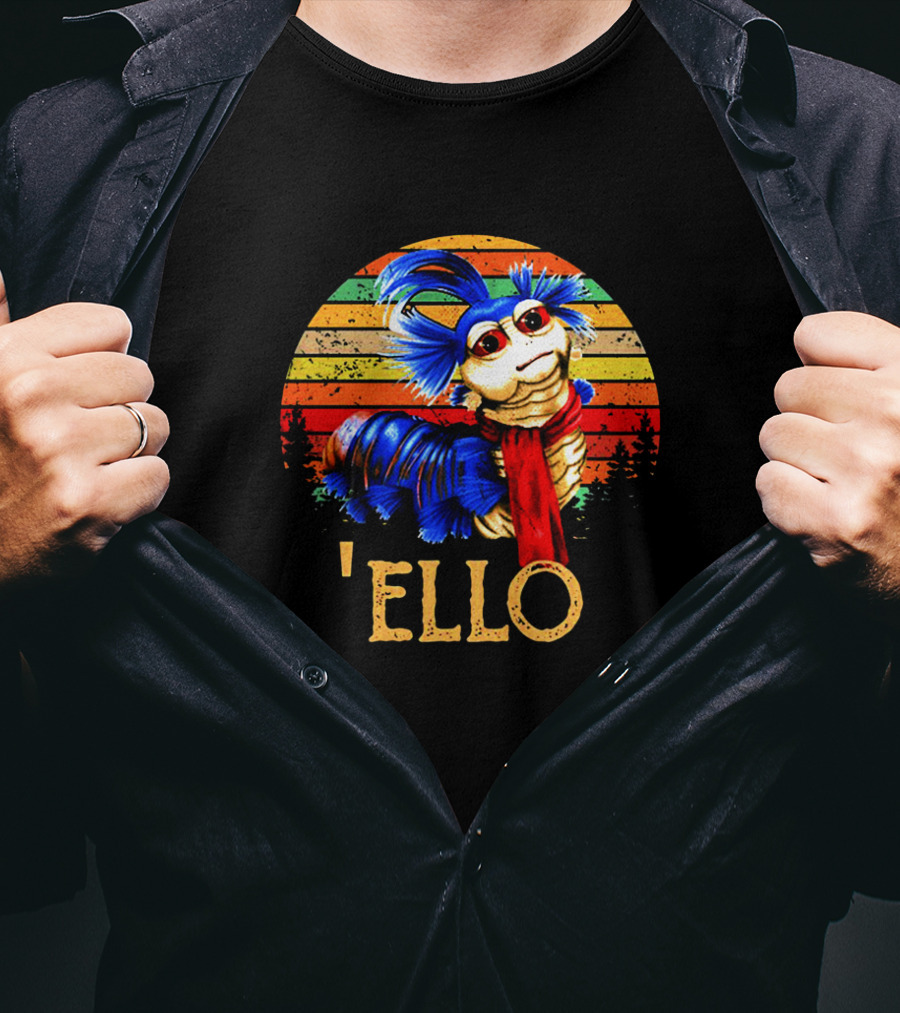 Labyrinth 'Ello Worm Retro Sunset T-Shirt