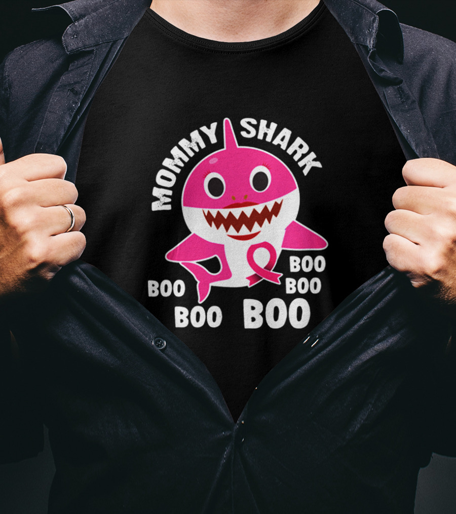 Mommy Shark Boo Boo Boo Pink Shark T-Shirt