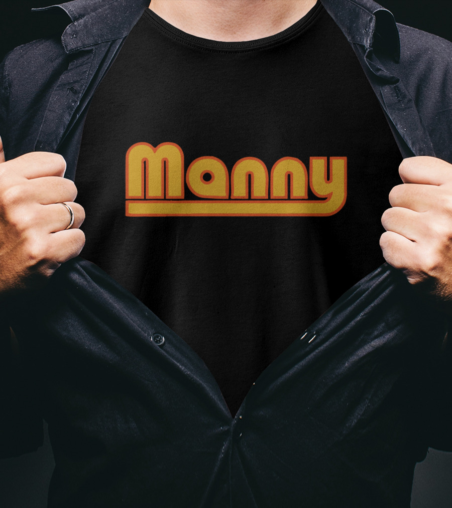 Manny Machado Fans Retro Style Manny Text T-Shirt