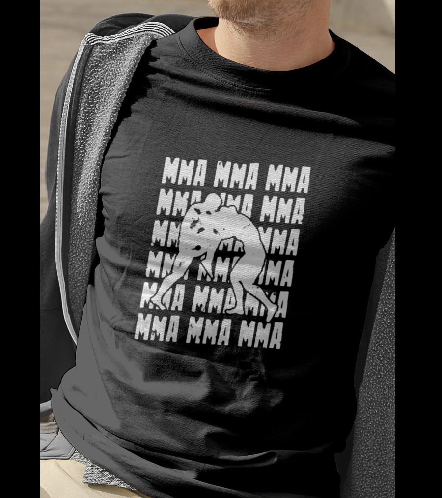 MMA Grappling Martial Arts Repeated Text T-Shirt